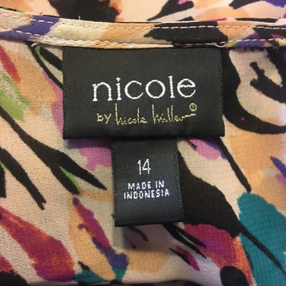 Nicole Miller painting print caftan style dress - Picture 7 of 8